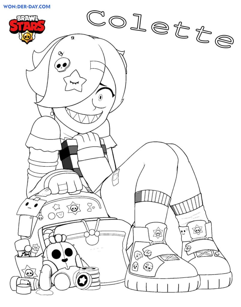 Colette Brawl Stars Coloring Pages — Free Printable