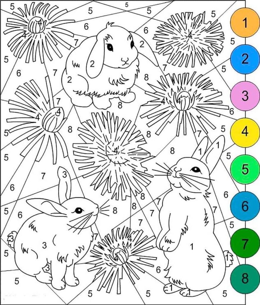 Color by Number Coloring Pages