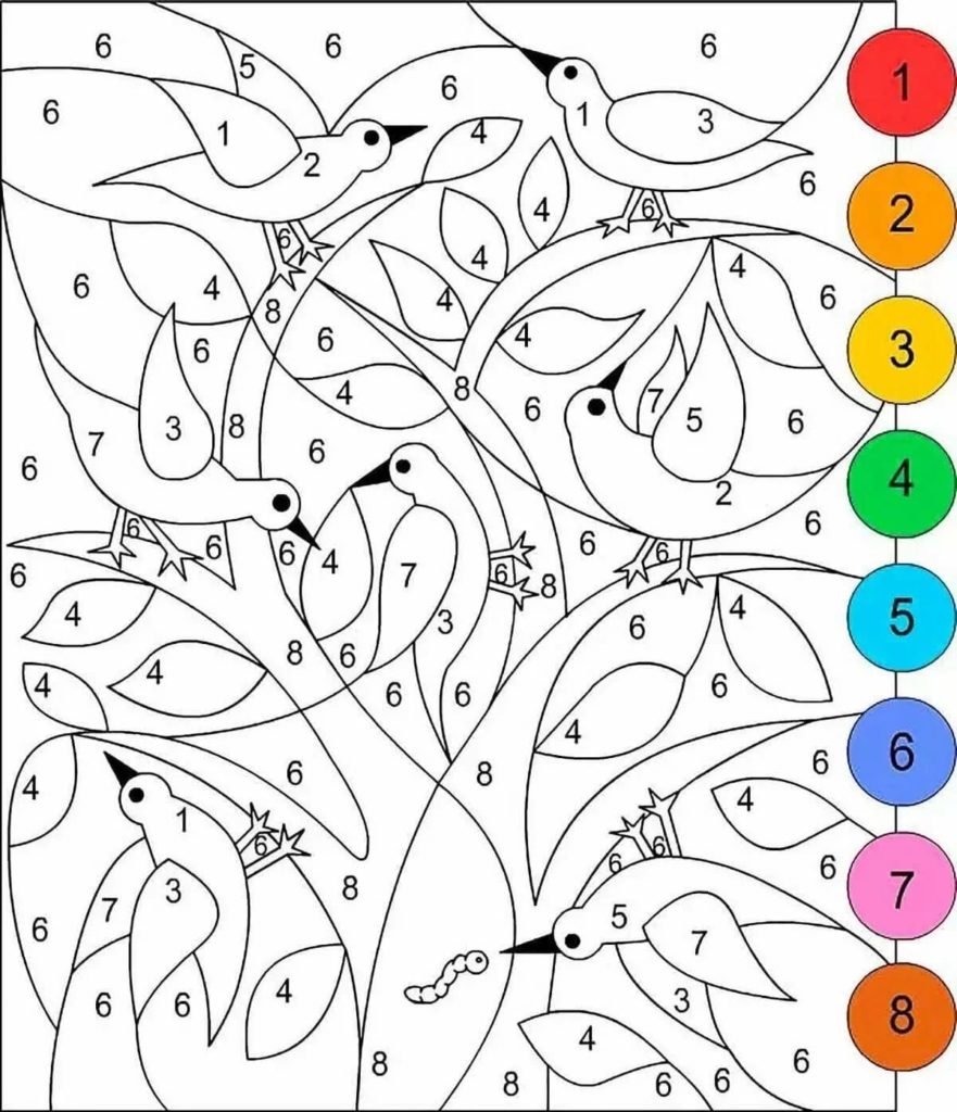 Color by Number Coloring Pages