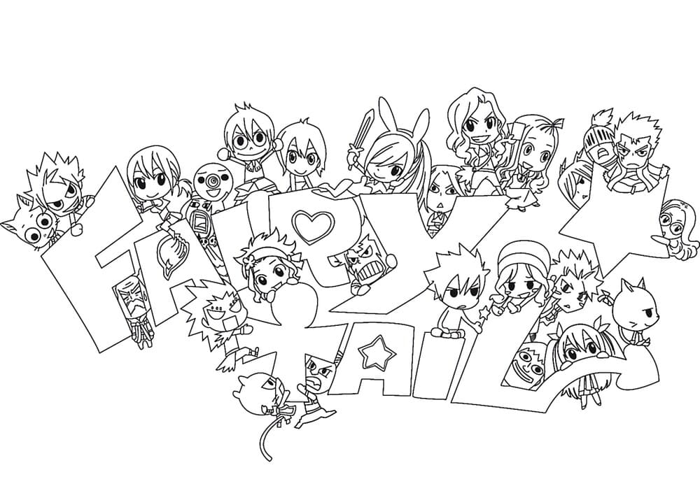Dibujos de Fairy Tail para colorear