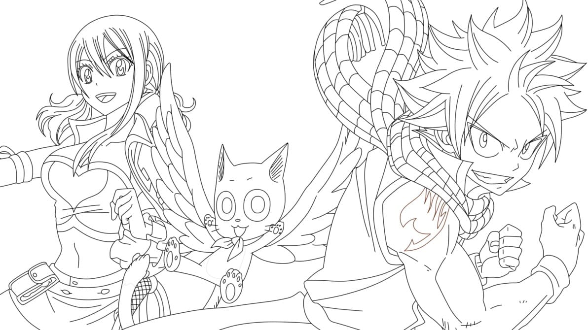 Fairy Tail Coloring Pages - Best coloring pages | WONDER DAY — Coloring ...