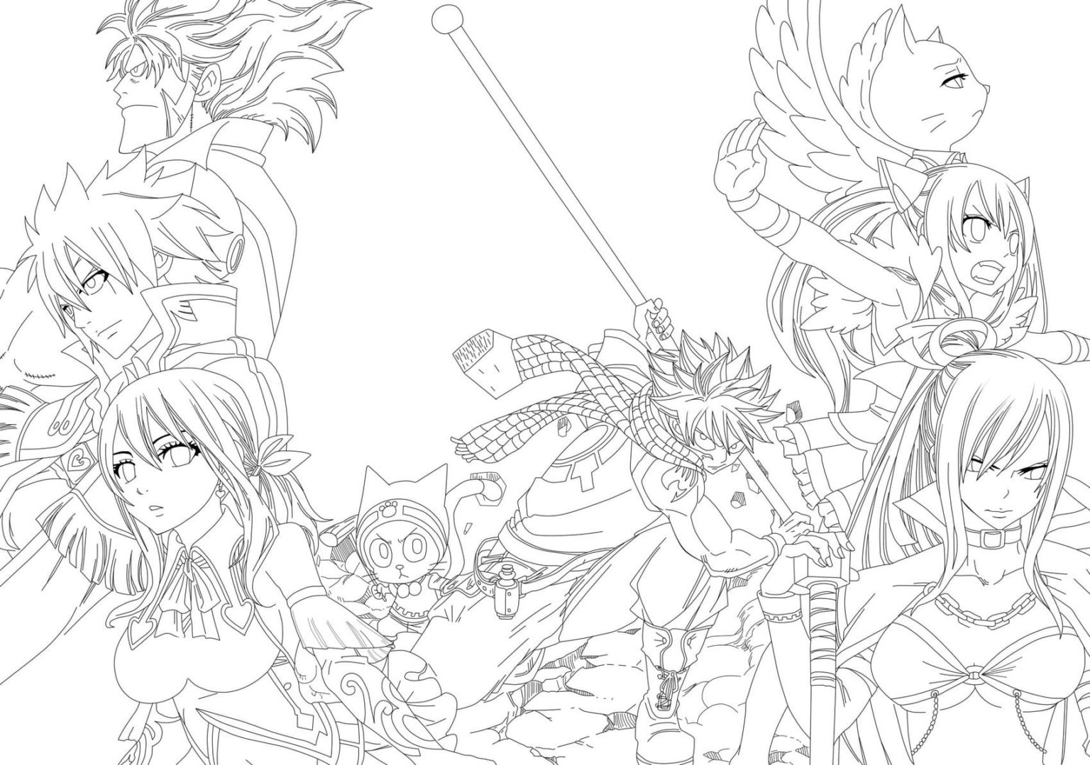 Coloriage Fairy Tail - Meilleures pages à colorier | WONDER DAY