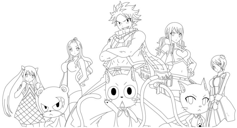 Coloriage Fairy Tail - Meilleures pages à colorier | WONDER DAY