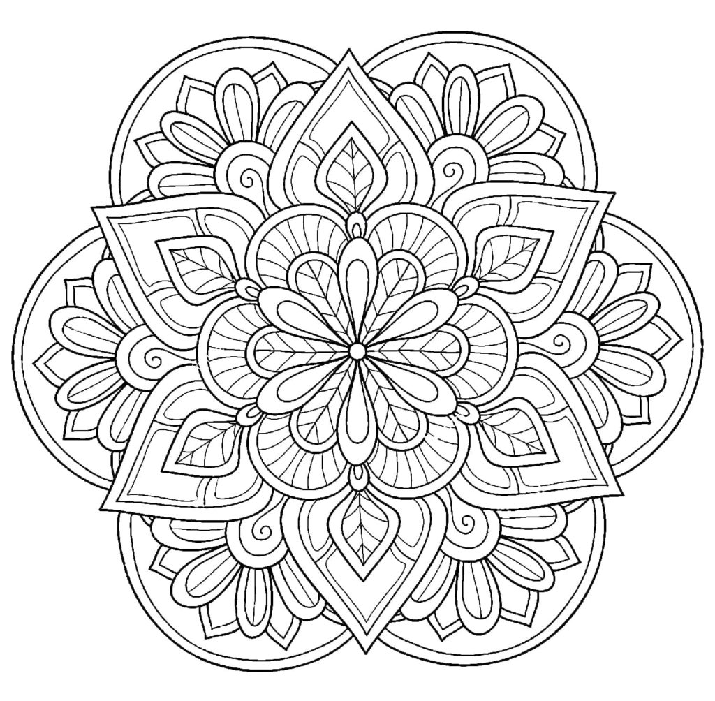 Flowers Mandala Coloring Pages