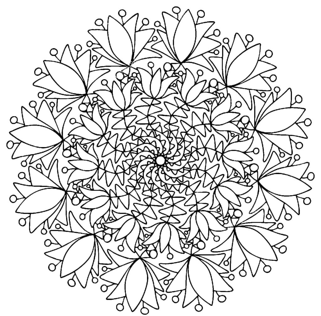 Coloriage Mandala Fleurs