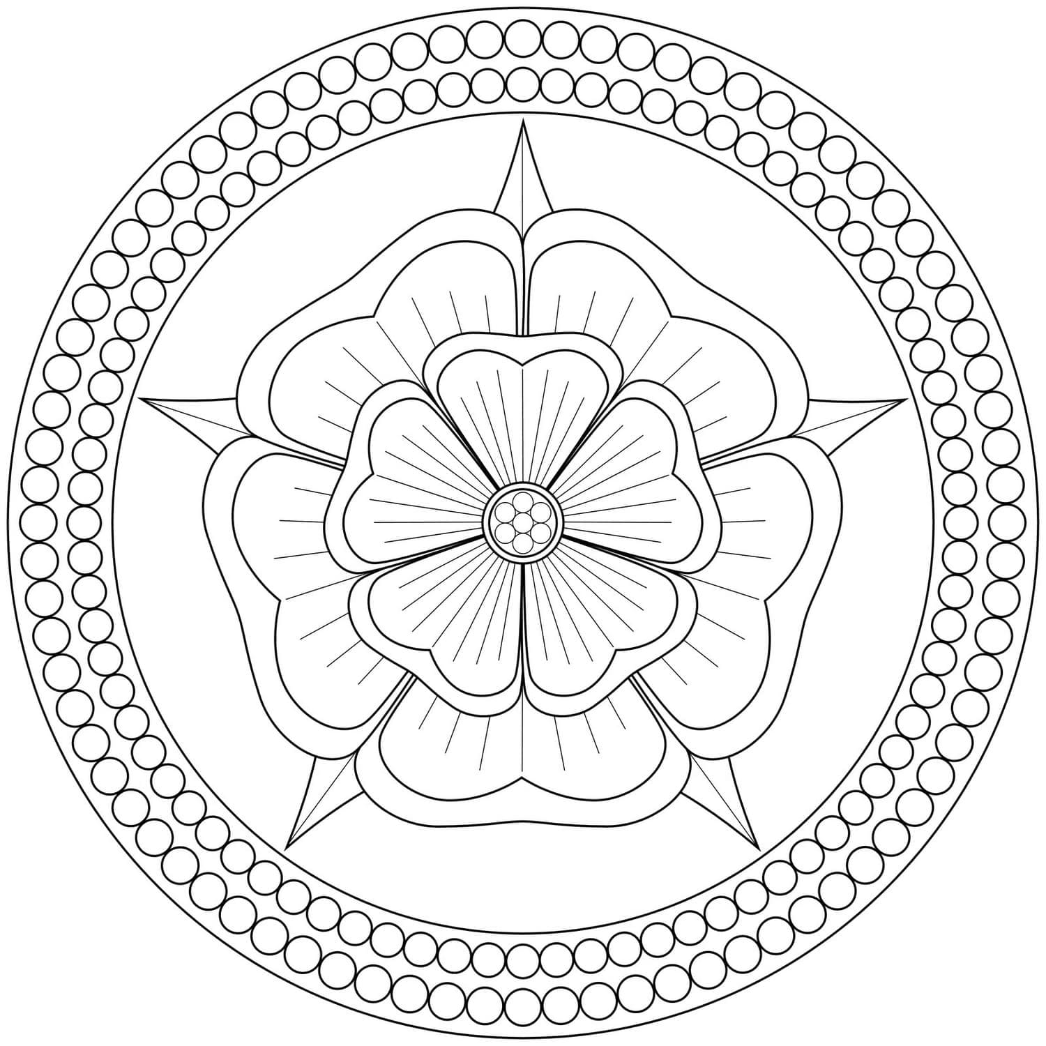 Ausmalbilder Mandala Blumen - Ausmalbilder zum ausdrucken