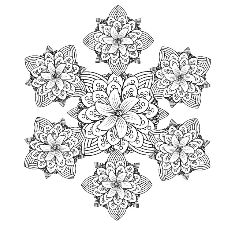 Раскраски Мандала Цветы - Скачать и распечатать