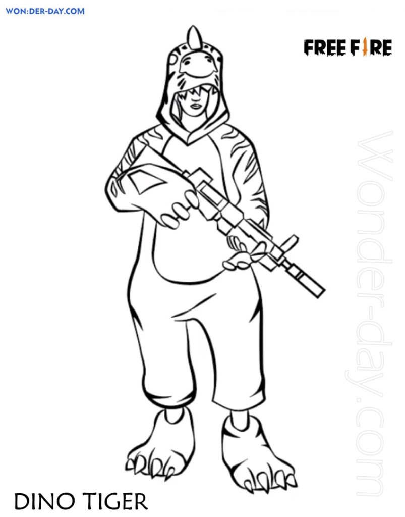 Desenhos do Free Fire para colorir. Imprima gratuitamente