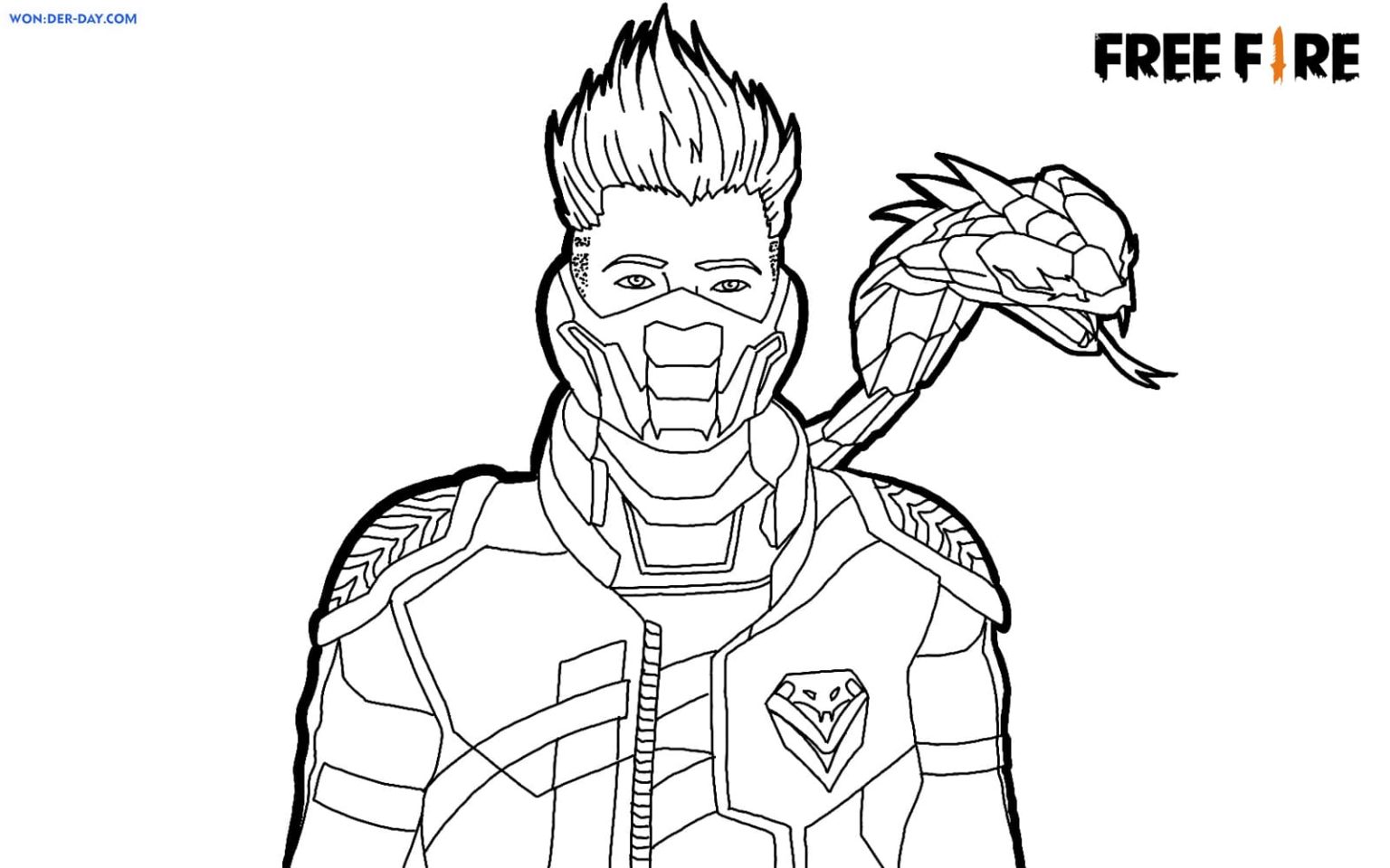 Free Fire Coloring Pages Print For Free In A Format