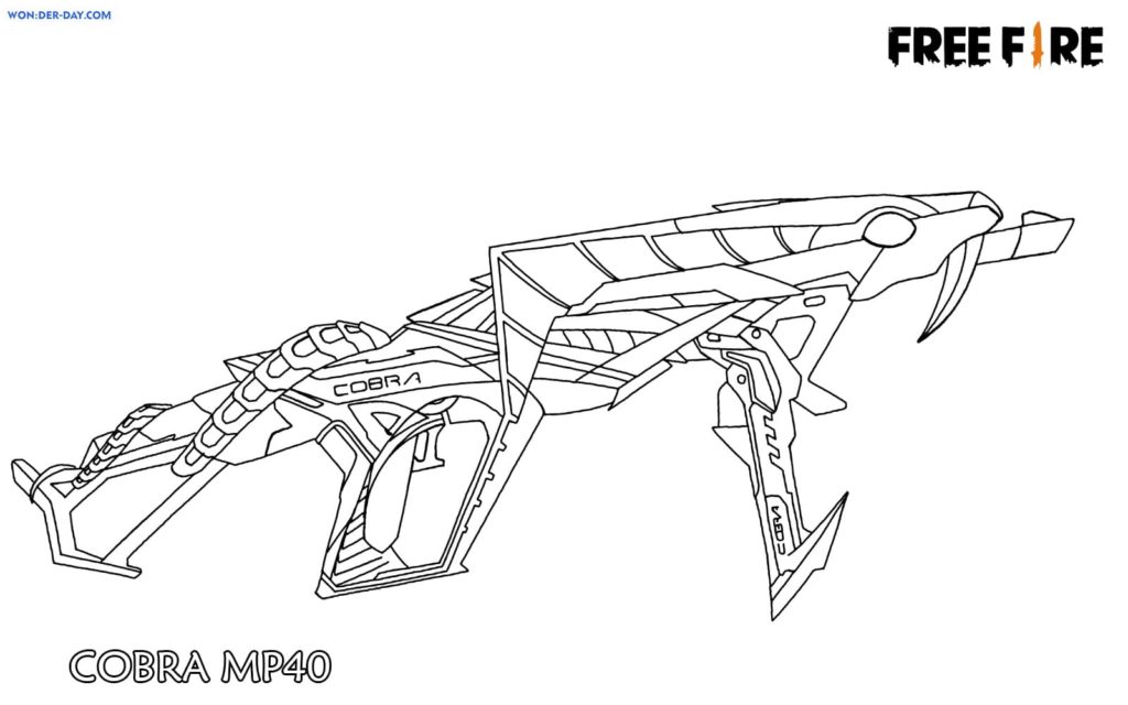 Free Fire coloring pages. Print for free in A4 format