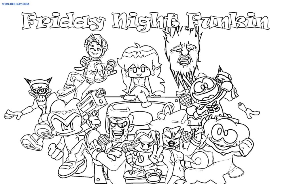 Dibujos de Friday Night Funkin para colorear