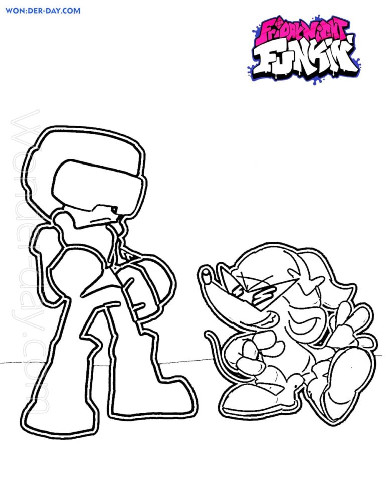 Friday Night Funkin coloring pages - Printable coloring pages