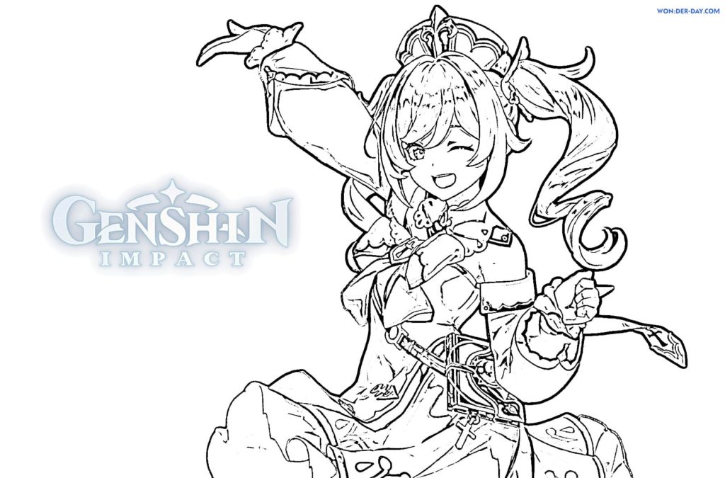 Genshin Impact coloring pages