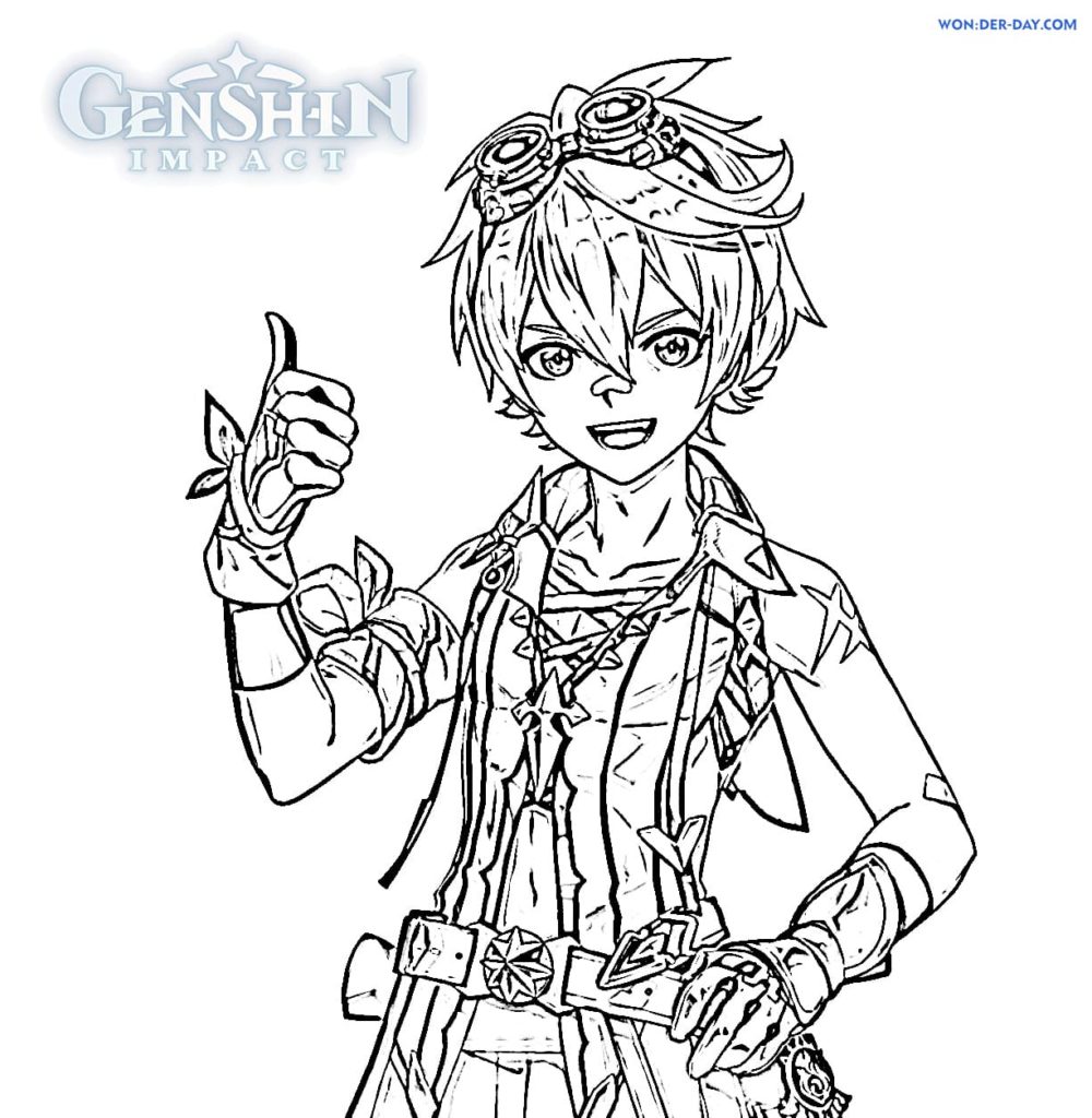 Genshin Impact coloring pages