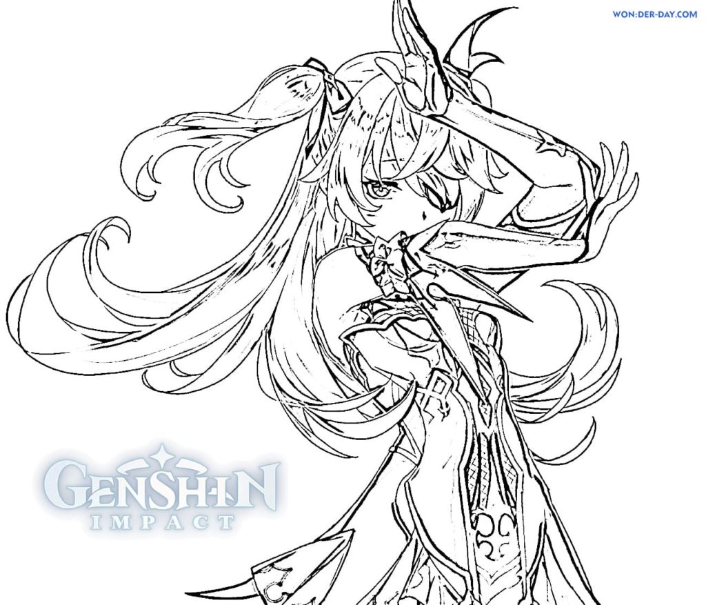 Genshin Impact coloring pages