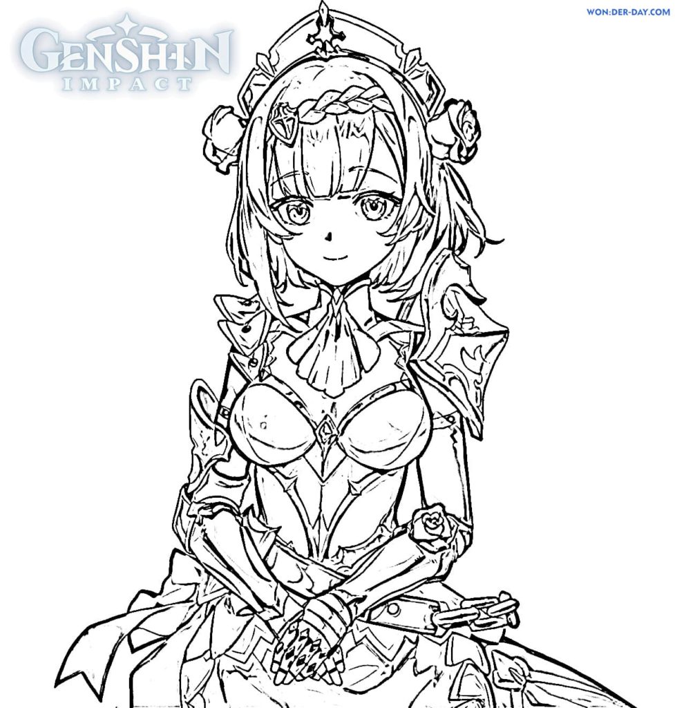 Genshin Impact coloring pages