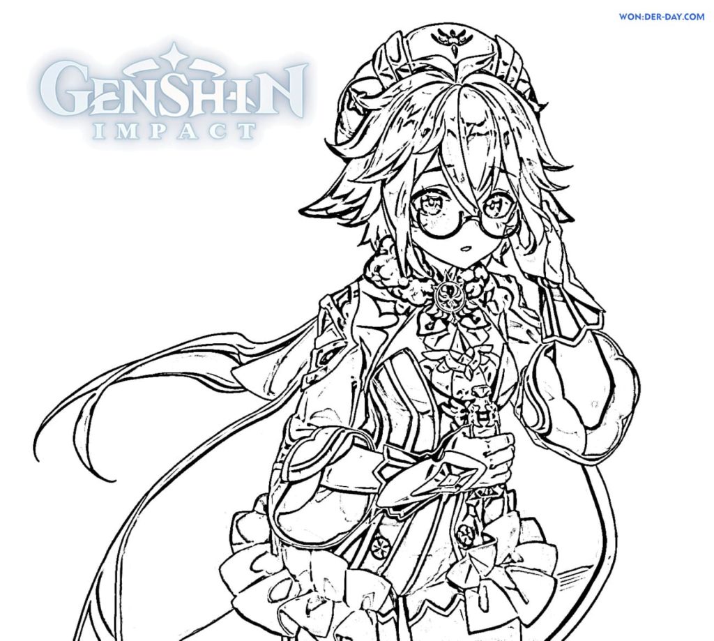 Genshin Impact coloring pages