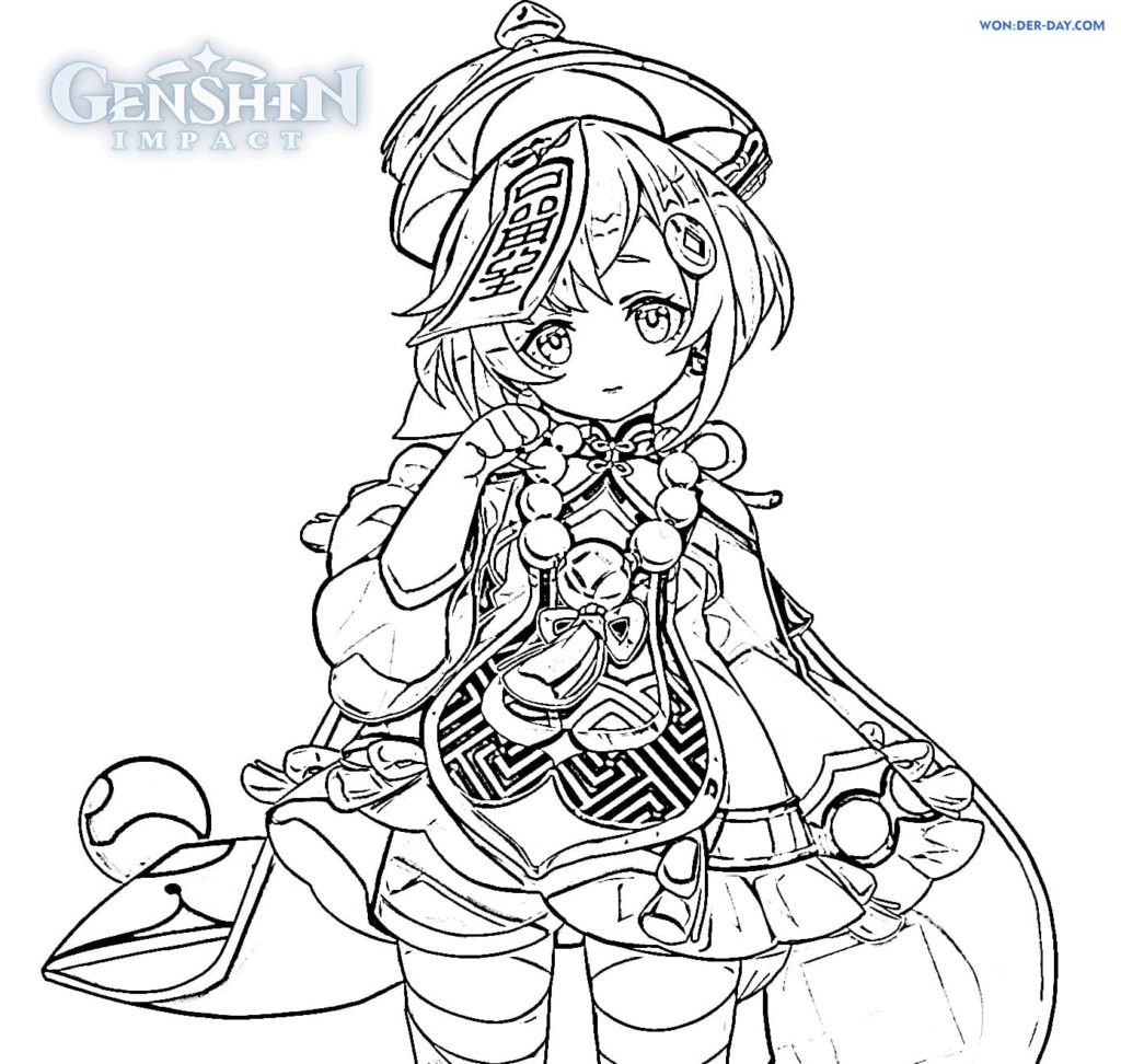 Genshin Impact Coloring Pages Mona