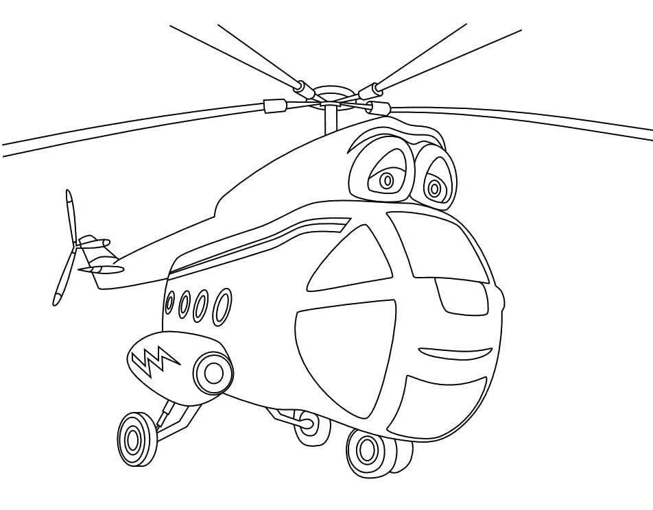 Dibujos de Helicópteros para colorear