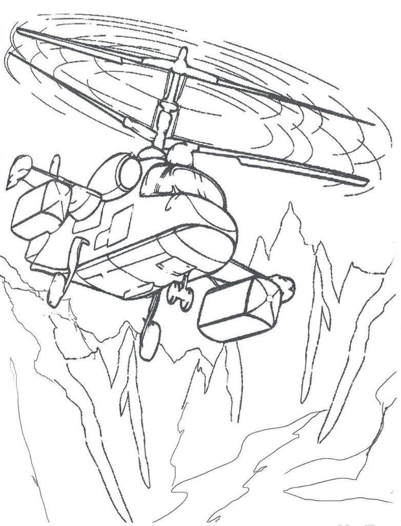 Ausmalbilder Hubschrauber