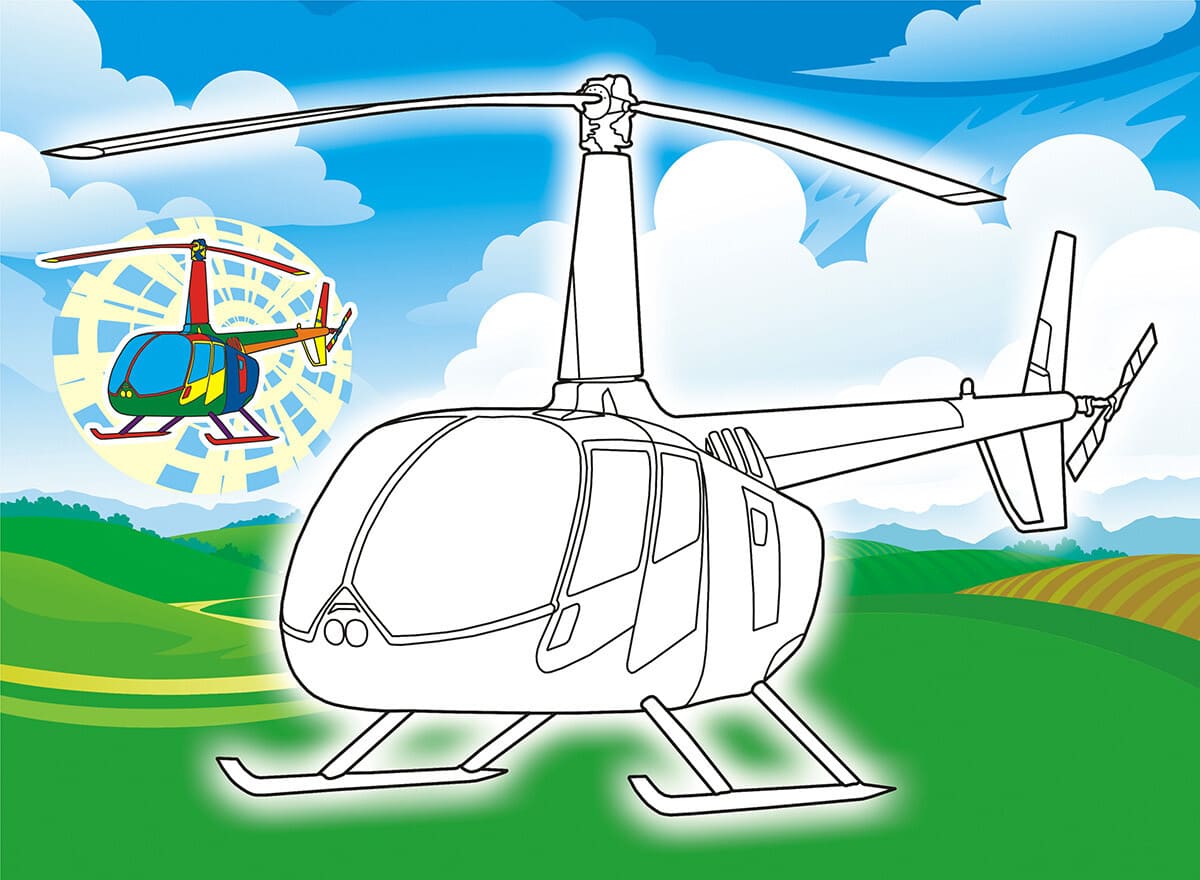 Детские раскраски вертолет