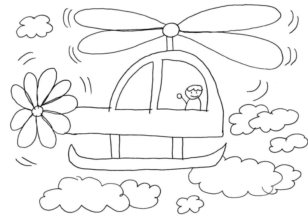 Desenhos de Helicóptero para colorir