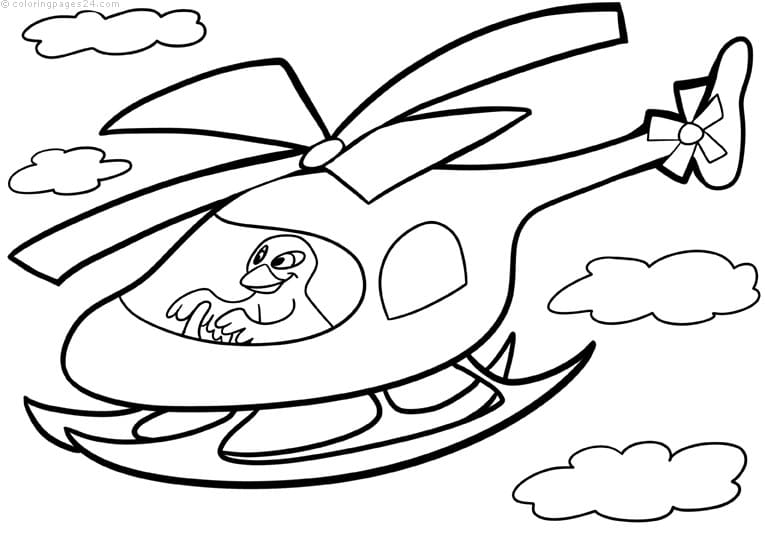 Dibujos de Helicópteros para colorear