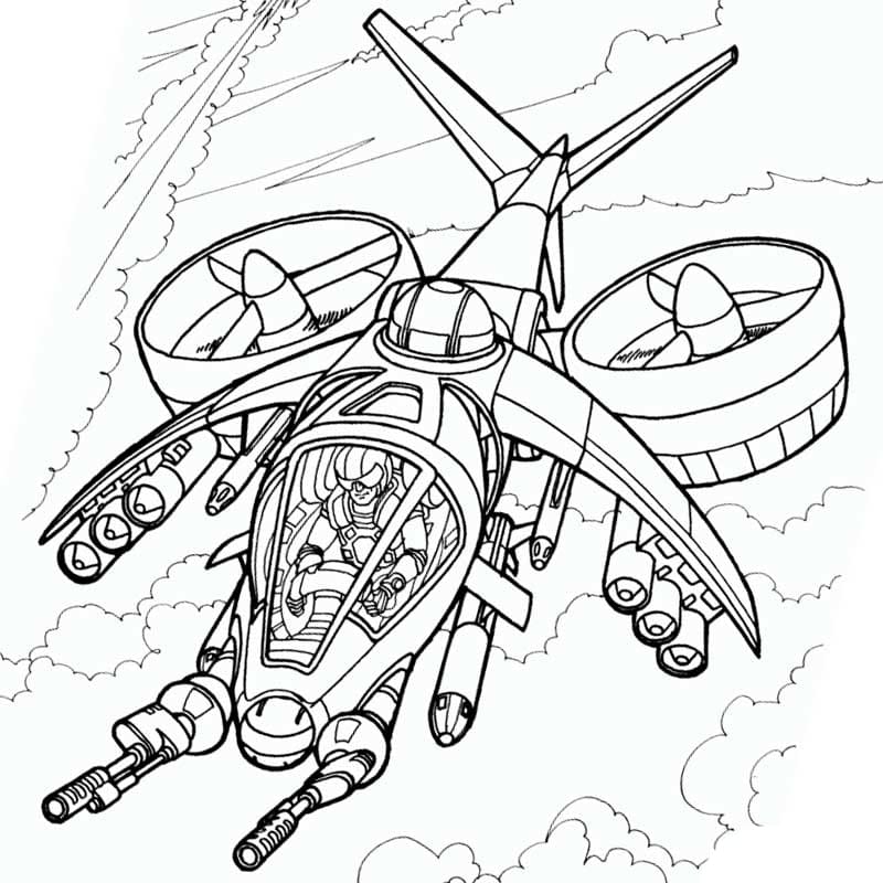 Helicopter coloring pages