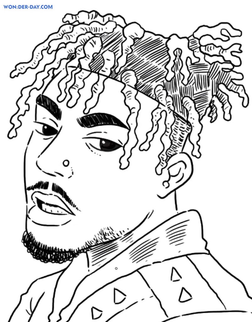 Juice WRLD Coloring Pages Free coloring pages