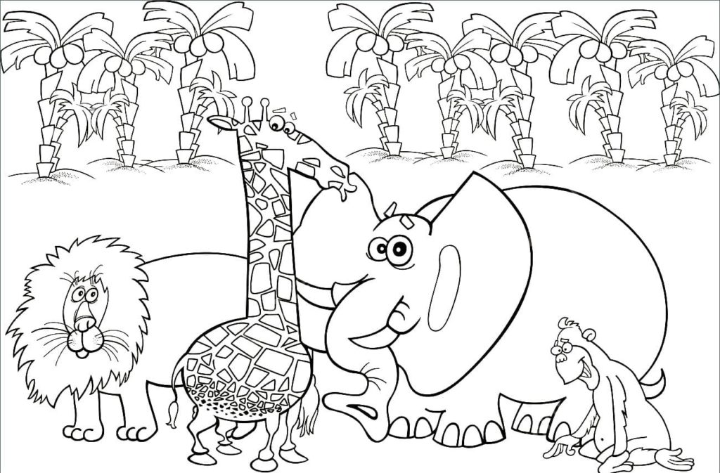 Jungle Animals coloring pages