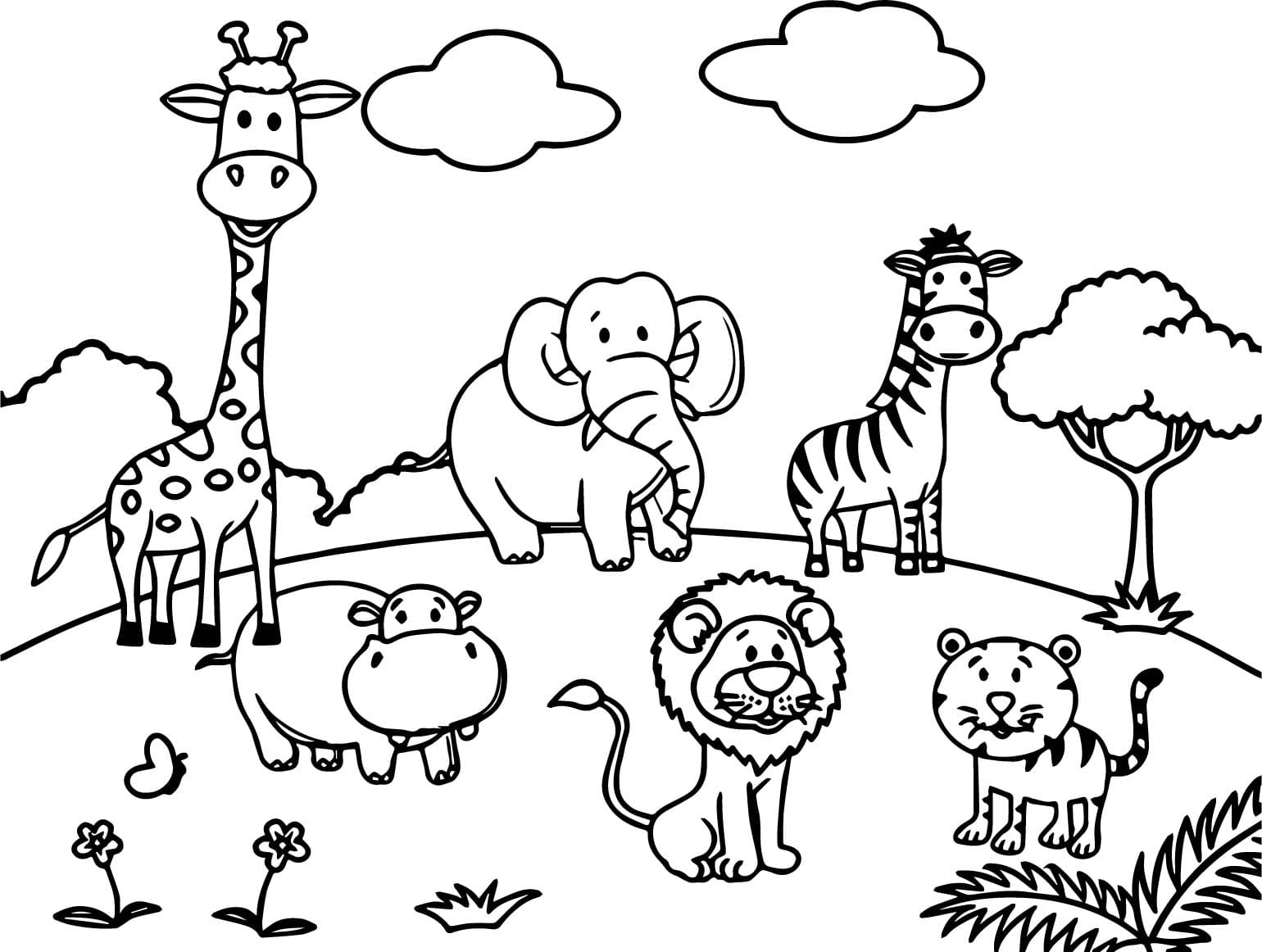 Desenhos de animais para colorir