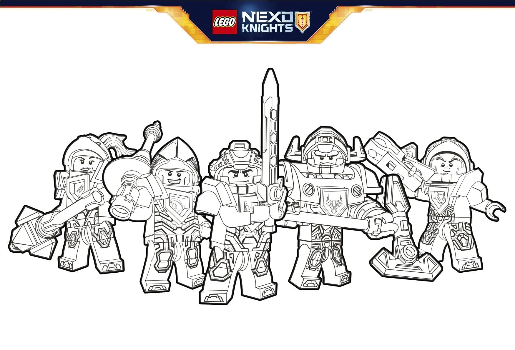 Ausmalbilder Lego Nexo Knights - Ausmalbilder zum drucken