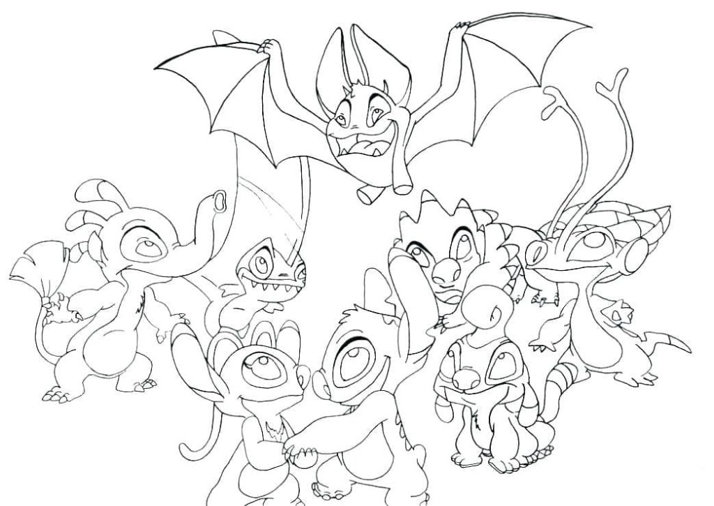 lilo and stitch experiments coloring pages