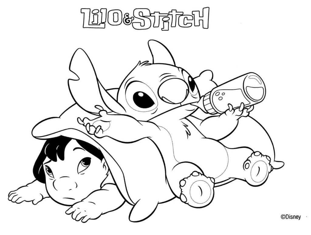 Ausmalbilder Lilo und Stitch