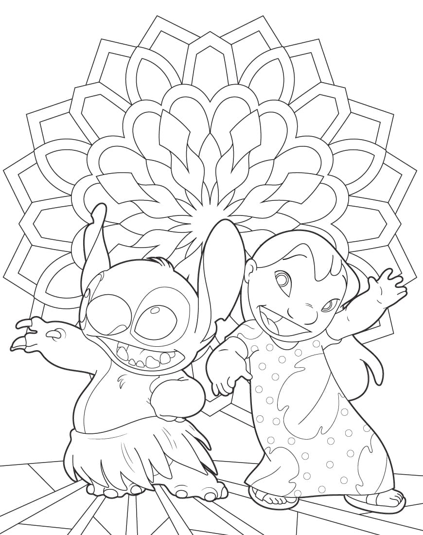 30 Desenhos de Lilo e Stitch para colorir - OrigamiAmi - Arte para