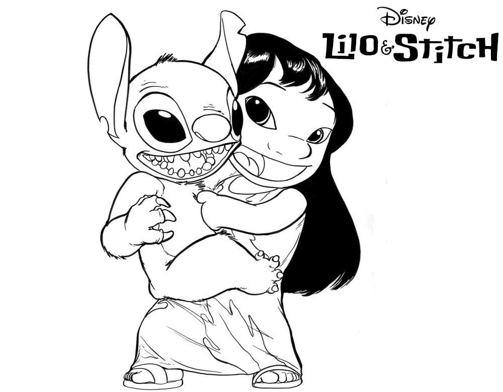 Ausmalbilder Lilo und Stitch