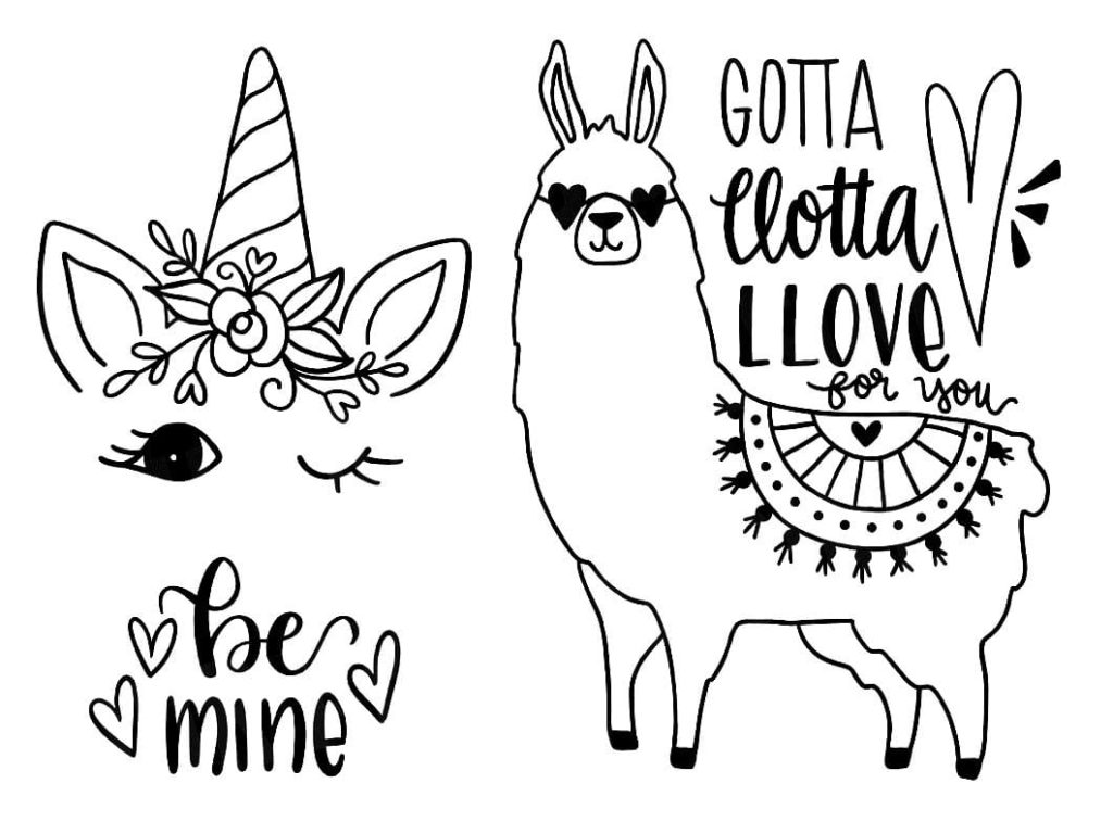 Llama Coloring Pages   20 Printable coloring pages