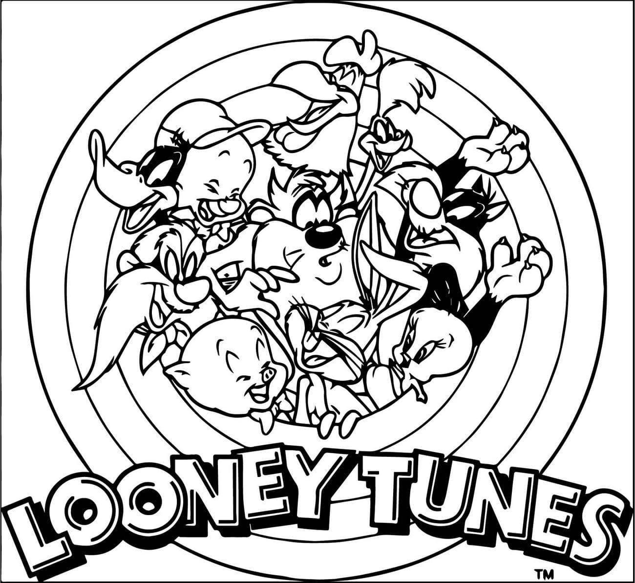 free printable baby looney tunes coloring pages