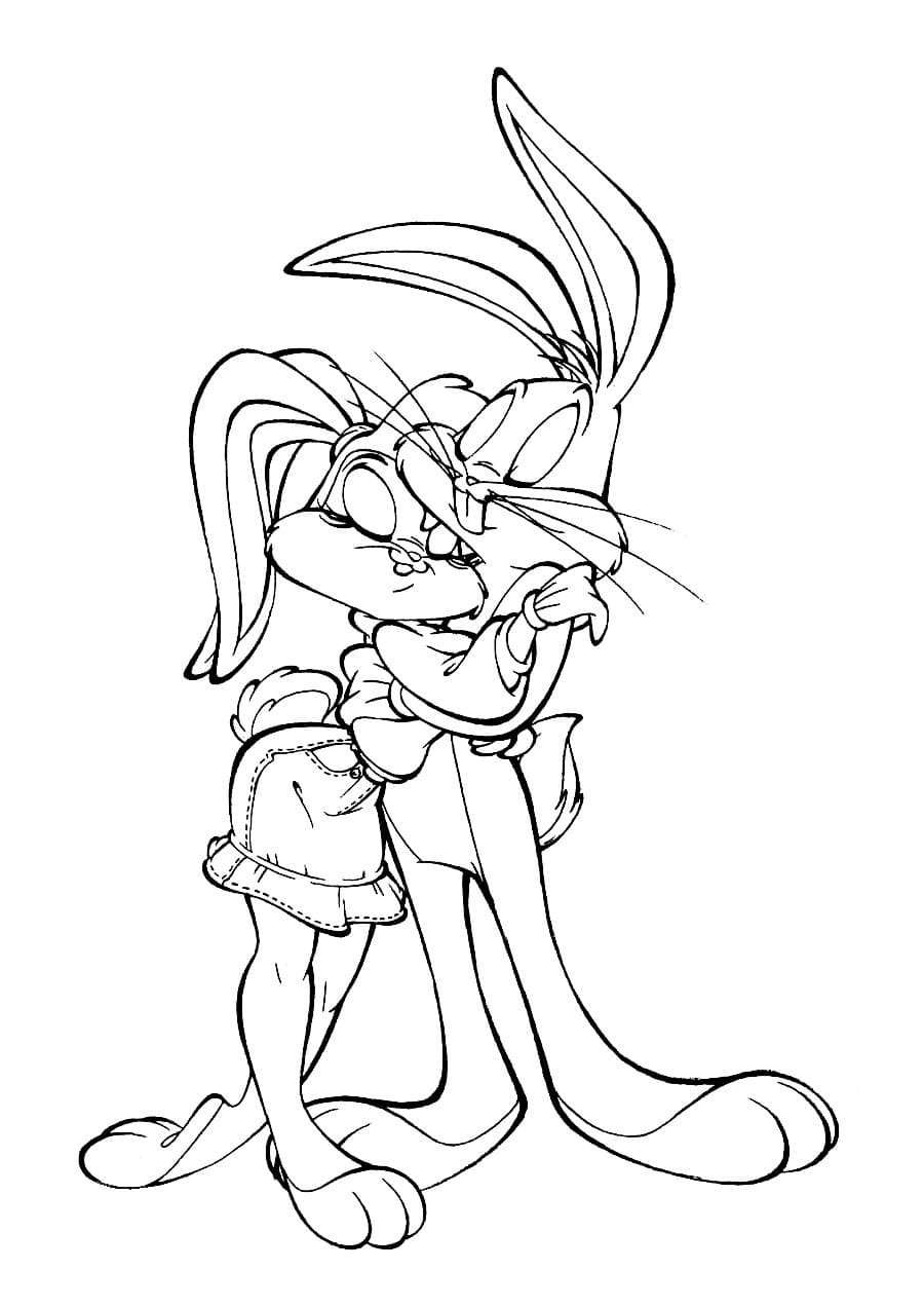 Looney Tunes Bugs Bunny and Lola.