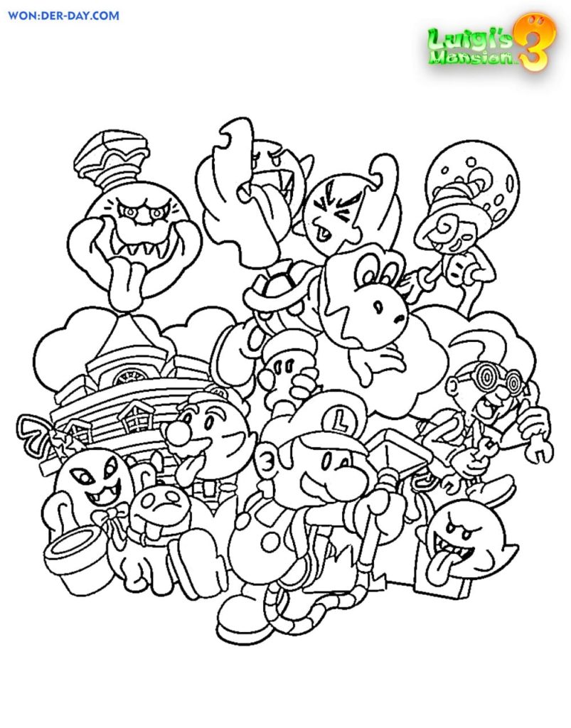 Desenhos de Luigi Manison para colorir