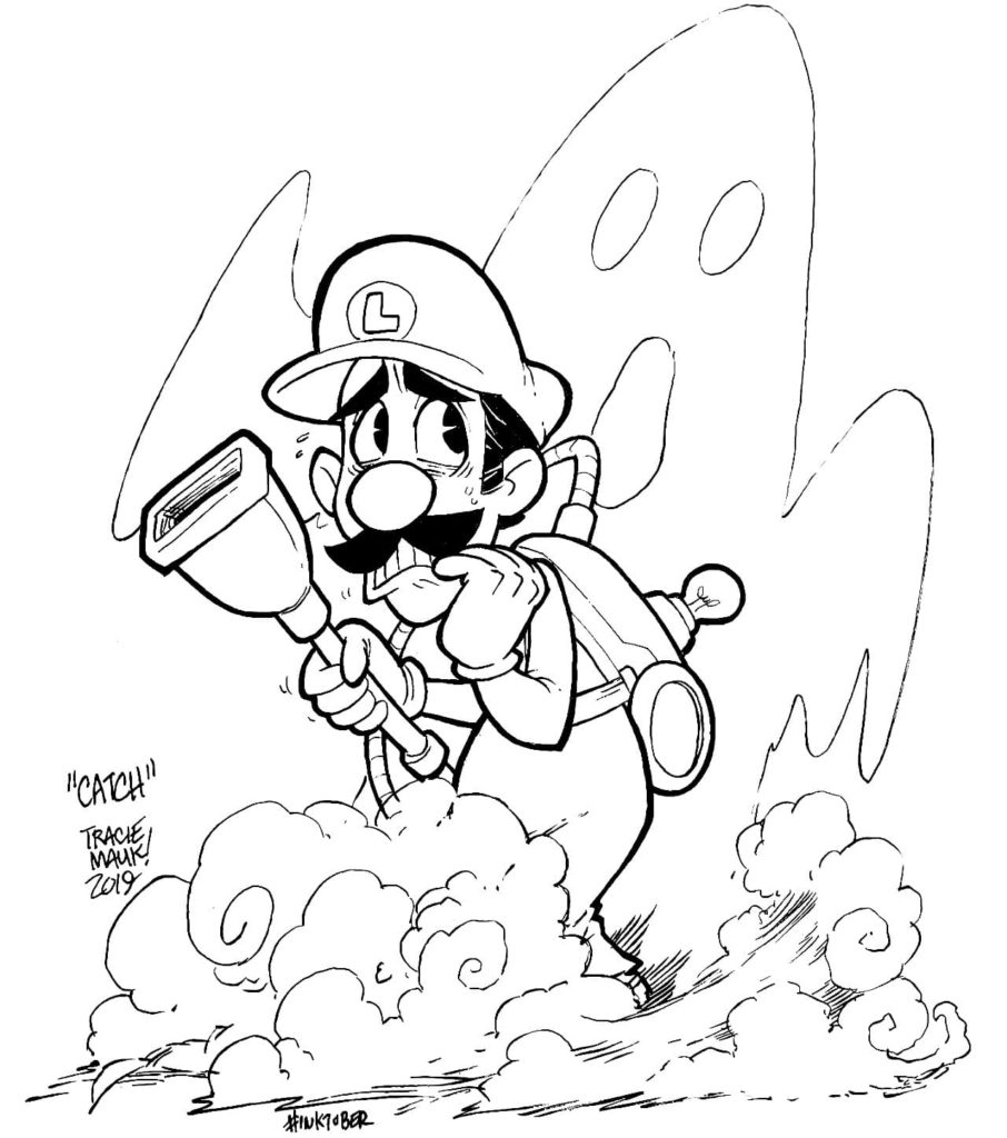 Luigi Manison 3 coloring pages