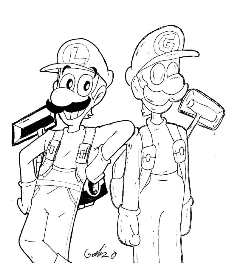 Luigi Manison 3 coloring pages - Free coloring pages