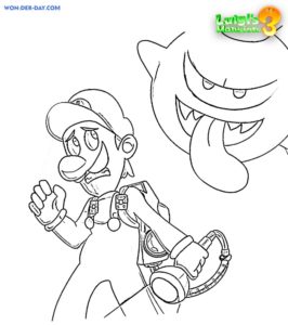 Luigi Manison 3 coloring pages - Free coloring pages