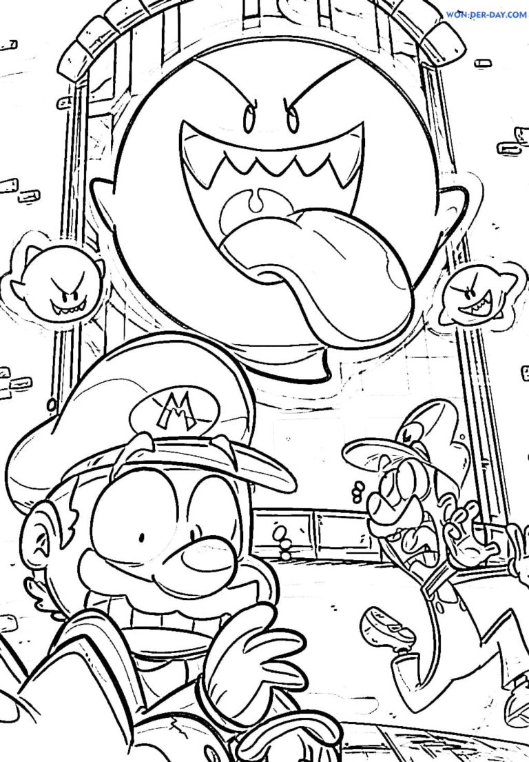 Luigi Haunted Mansion Coloring Page Coloring Pages | Images and Photos ...