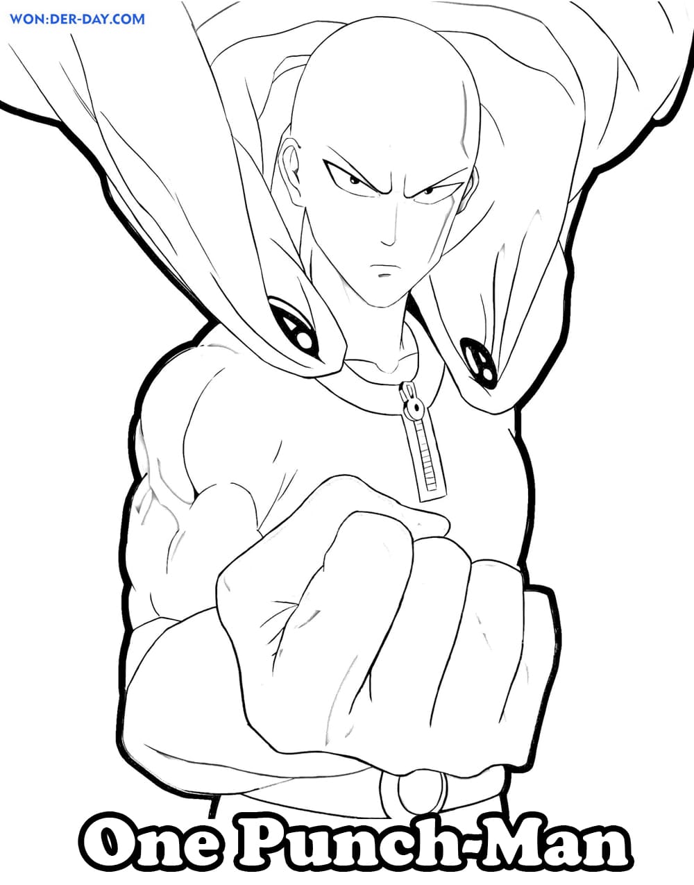 One-Punch Man Coloring Pages - Free coloring pages
