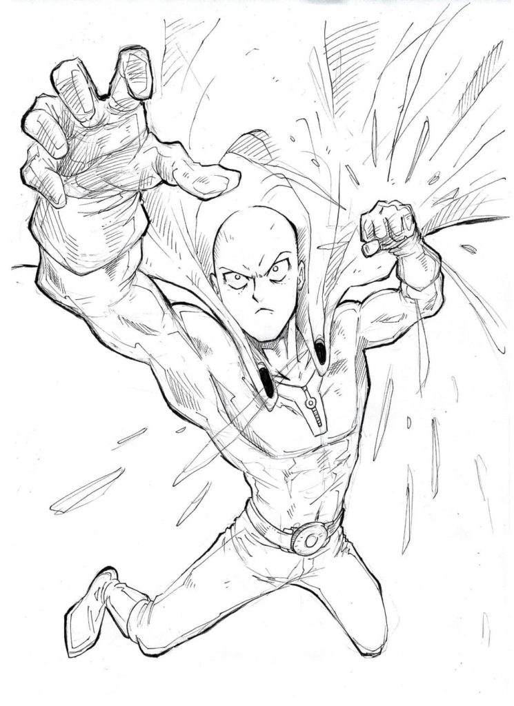 One-Punch Man Coloring Pages