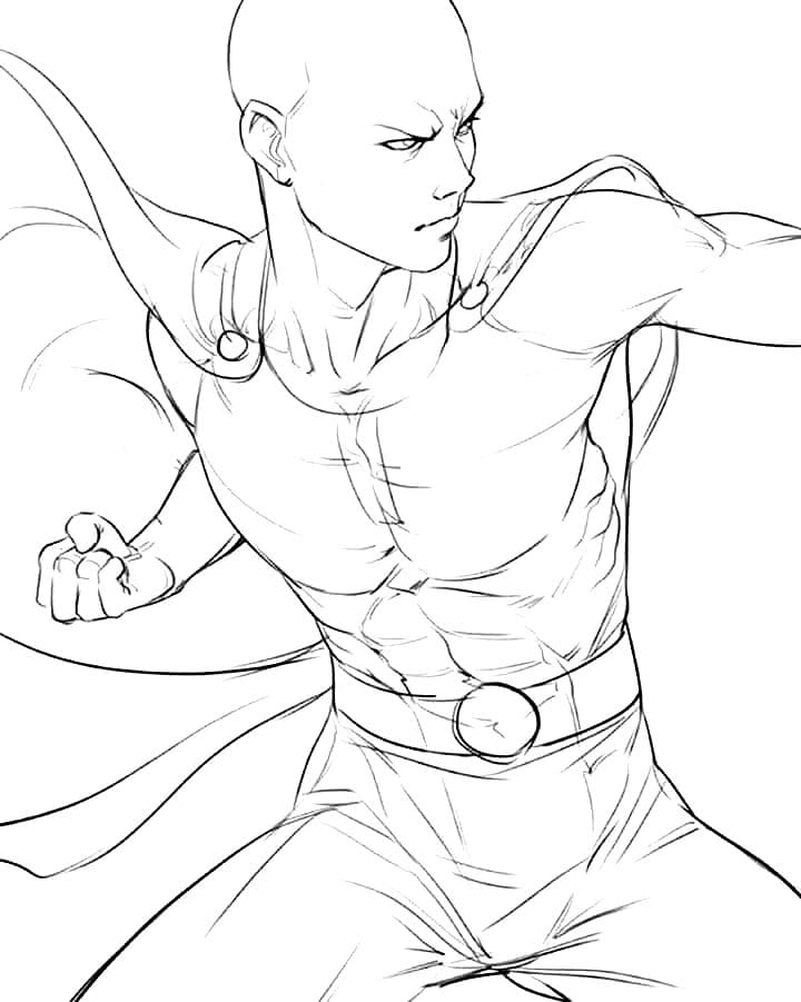 Coloriage One-Punch Man