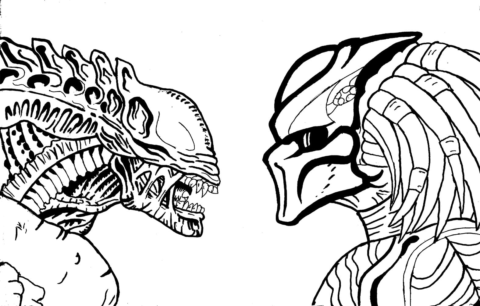 Predator Mask Coloring Pages