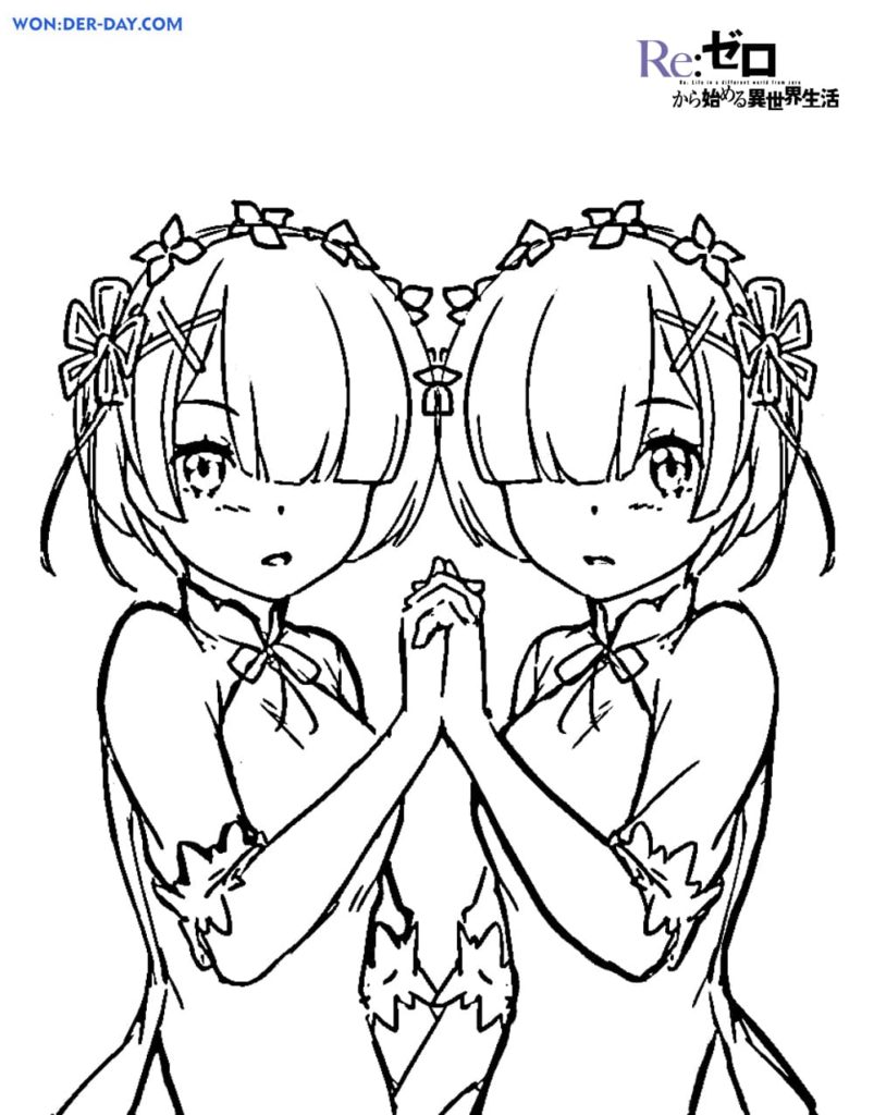 Re:Zero Coloring Pages
