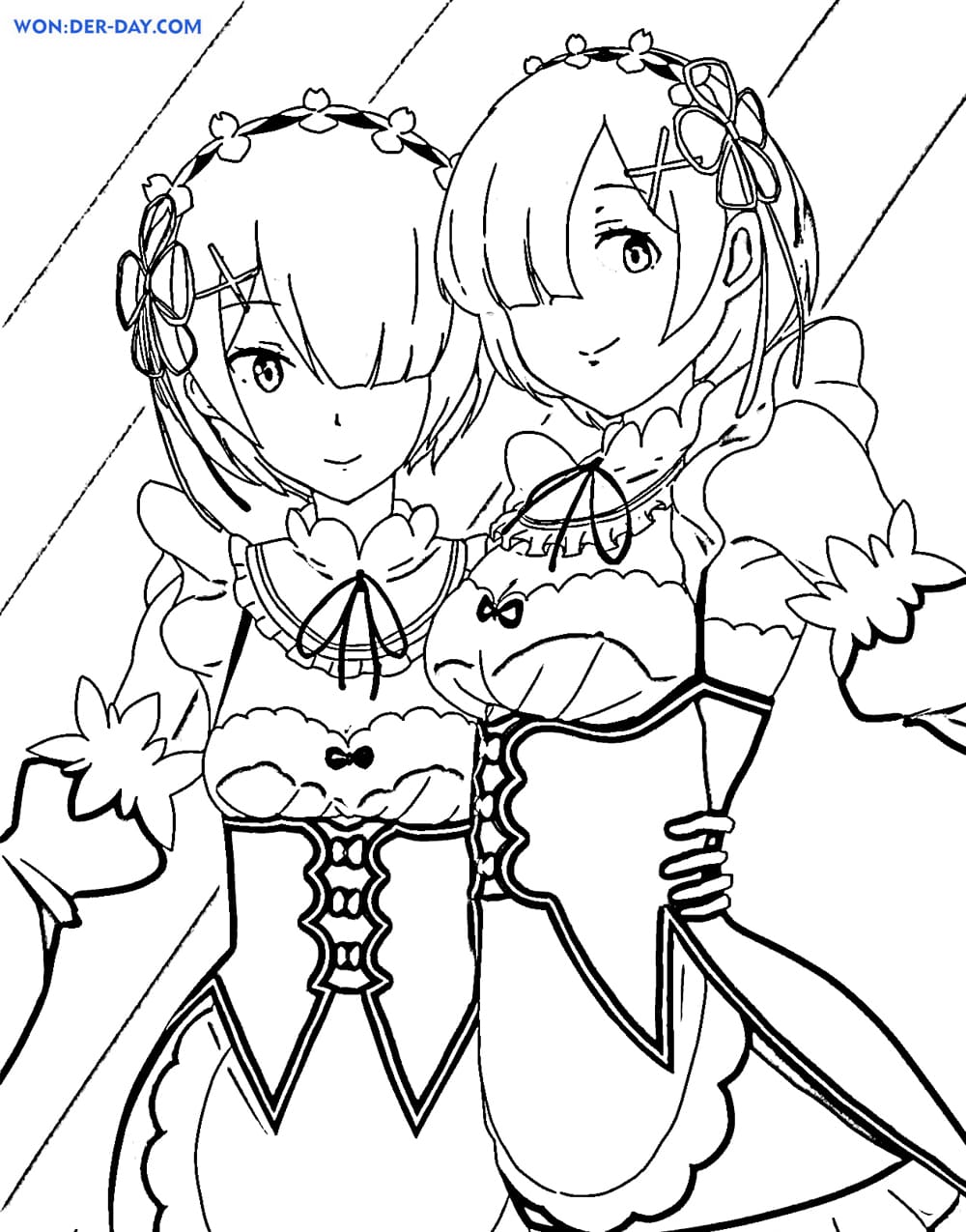 Re:Zero Coloring Pages - 80 Free Printable coloring pages